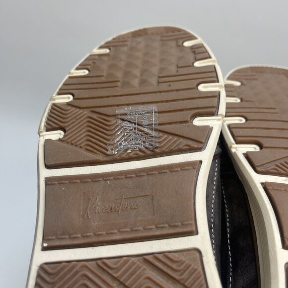 Riverstone Grey Gun smoke Leather Dress Shoes Zipper / Lace Preppy Men Sz 9 US - Picture 6 of 13